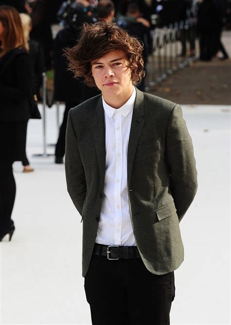 Harry Styles at Burberry London Fashion Week show pictures